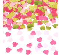 Bailinks Confetti di Carta 2,5 cm - 50g Coriandoli Colorati per Decorazioni di Matrimonio, Festa di Compleanno, Baby Shower, Cuori e Cerchi, Confezione da 5000 Pezzi Scintillanti (Oro Rosso Rosa)