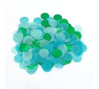 Bailinks Confetti di Carta 2,5 cm - 50g Coriandoli Colorati per Decorazioni di Matrimonio, Festa di Compleanno, Baby Shower, Cuori e Cerchi, Confezione da 5000 Pezzi Scintillanti (Verde Chiaro)