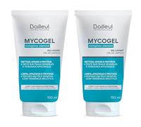 Bailleul | Mycogel | Gel detergente contro le micosi cutanee | Deterge, lenisce e protegge | Pelle e mucose genitali sensibili a tendenza micotica | Vegan - Senza sapone | Confezione da 2 x 150 ml