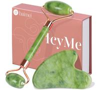 BAIMEI Gua Sha e Rullo di Giada per il Viso，Massaggiatore Lifting Viso e Guasha per il Corpo, Idea Regalo Perfetta，e Rilassa La Pelle，Regali Per Le Donne