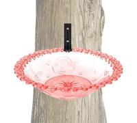 Bain D'oiseaux - Mangeoire Pour Oiseaux Extérieur | Abreuvoir Oiseauxs Sauvages | Transparent, Forme De Fléur, 23 Cm De Diamètre, Plastique Robuste, Installation Facile Sur Arbre Ou Clôture