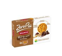 BaIocco ZeroPiù Biscotti Frollini Extra-Crunchy con Gocce di Cioccolato & Crispies di Riso e Frumento Zero Zuccheri Aggiunti e Ricchi di Fibre 210g