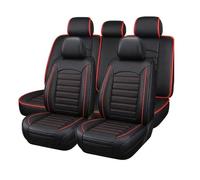 bairuibin Coprisedili Auto Set Completo per Ford C-Max (C214 C344 2003-2019), Protezione Sedili in Ecopelle, Coprisedile Traspirante con Tasche, Compatibile con Airbag,Black and Red