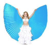 Baisdan Ali di Danza del Ventre per Bambini, Ali di Iside per Danza del Ventre, Carnevale, Halloween, Festa di Natale Azzurro