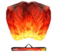 Baisdan Bandiere di adorazione del fuoco per chiesa di danza, 137,2 x 114,3 cm, bandiera con aste flessibili e custodia, arancione-rosso-nero