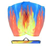 Baisdan Bandiere di adorazione dell'acqua santa e del fuoco con aste flessibili, bandiere di lode e adorazione per culto profetico, danza cristiana e chiesa cristiana, giallo, rosso, blu, 139,7 x