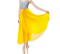 Baisdan Donne Lunghezza Chiffon Gonna Danza Classica Tango Moderno Sala da Ballo Gonna in Tulle