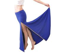 Baisdan Gonna per danza del ventre, gonna a coda di pesce, maxi gonna a sirena, vestito per danza del ventre, costume per feste di Halloween, Blu scuro, Taglia unica