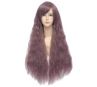 Baisheng Anime Harajuku Lolita 65cm Viola Ondulato Riccio Lungo Sintetico Completo Costume Cosplay Parrucca (65cm-Cedro)