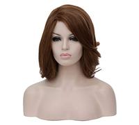 Baisheng bella parrucca cosplay stile Harajuku ondulato alla fine di lunghezza della spalla (35 cm-marrone)