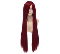 Baisheng Blast of Tempest 80cm vino rosso dritto lungo sintetico completo costume cosplay parrucca anime (80cm-vino rosso)