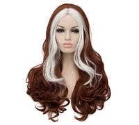 Baisheng Capelli ricci lunghi Parrucche in fibra resistenti al calore Harajuku Stile Lolita per Cosplay Halloween Party Parrucca marrone delle donne di (65CM-Brown)