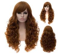 Baisheng delle donne parrucca ondulata Moda resistente Cosplay parrucche sintetiche parrucche resistenti al calore capelli Parrucca lunga marrone lunga di (60cm-Brown5)