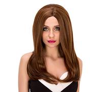 Baisheng Halloween Women Natural Daily Parrucche Long Brown Engagement Girl Cosplay Party Capelli lisci (55CM-brown)