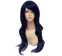 Baisheng HITMAN REBORN! Parrucca Anime Lal Mirch 60cm Nero Blu Dritto Lungo Sintetico Completo Cosplay (60cm-Blu nero)