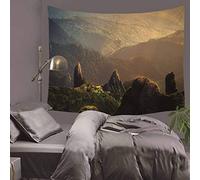 Baisheng Indiano Mandala Parete Appeso arazzo Hippie arazzi Letto copriletto, Foglio Spiaggia PIC-nic, tovaglia, Parete Decorativa appesa (Paesaggio naturale14-51x59 Inch/130x150 CM)