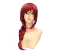 Baisheng Love Live! Nishikino Maki rosa rosso lungo rettilineo capelli parrucca Cosplay Anime resistente alla fibra parrucca (60cm -Rosa rossa)