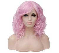 Baisheng Multi-colour Lolita capelli ricci lunghezza della clip sulla parrucca cosplay coda di cavallo (35CM-luce rosa)
