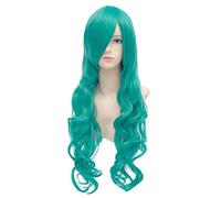 Baisheng Parrucca Piena di Sailor Moon Neptune Lake Green Long Wavy Ricci-Fancy-Dress Party Halloween Costume (70cm-Lago Verde)