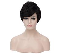 Baisheng Womens Ladies Short BOB parrucca Fancy Dress Cosplay Parrucche POP Party Costume (25CM-nero)