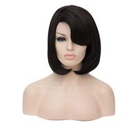 Baisheng Womens Ladies Short BOB parrucca Fancy Dress Cosplay Parrucche POP Party Costume (34CM-Blu e nero)