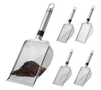 BAISHUN 5 setacci per terreno da giardino, setaccio/indovinello con manico per terreno e pietre da 1 mm/2,8 mm/3,8 mm/5 mm, setaccio per rocce