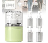 BAISHUWU Dispenser da viaggio 4 in 1, Set di flaconi dispenser da viaggio 4 in 1, 50 ml, Dispen-ser da viag-gio ricaricabile, 4-in-1 Barattoli da Viaggio Riutilizzabili, per Shampoo, Lozioni (M2)
