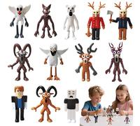 BAISHUWU Giocattoli Figure 99 Notti nella Foresta, 12pcs Figure da Collezione 99 Notti nella Foresta, Cervo Gufo e Capra, Divertenti Monster Action Figures, Oggetti da Collezione per Bambini e Fans