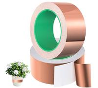 BAISHUWU Nastro di Rame Contro Lumache, 5cm x 25m Nastro in Lamina di Rame, Fascia di Ra-me per Lumache, Tape Antilumaca, Tape Schermante EMI, per Messa a Terra, Saldatura e Difesa Dalle Chiocciole