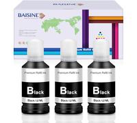 BAISINE 104 Nero Compatibile per 104 102 Inchiostro per EcoTank ET-2710 ET-2712 ET-2714 ET-2715 ET-2720 ET-2721 ET-2726 ET-2810 ET-2815 ET-20 821 E. T-2825 ET-2826 ET-4700