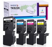 BAISINE TK-5220 Toner Compatibili con Kyocera TK-5220 TK5220 Cartucce Toner | TK-5220K TK-5220C TK-5220Y TK-5220M Toner Compatibili per Kyocera ECOSYS P5021cdn P5021cdw M5521cdn M5521cdw