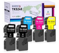 BAISINE TK5240 Toner Compatibile per Kyocera TK-5240 TK5240 Cartucce Toner per Kyocera Ecosys M5526cdn M5526cdw P5026cdn P5026cdw (Confezione da 5, Nero Ciano Giallo Magenta)
