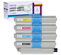 BAISINE Toner MC363 C332 Compatibile per Oki C332DN MC363DN C332DNW MC363DNW (Nero-3500 Pagine, CMY-3000 Pagine)