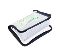 Bait Bag - 20 x 15 cm - Borsa per lo stoccaggio di pesce | 10 pezzi in PVC Ring-Binder Clear Lure Storage | Fishing Baits Cover For Tackle Saltwater Freshwater Lake River Pond Beach Shore Boat Sports