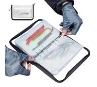 Bait Bag - Lure Organizer, 10-Page PVC Ring-Binder For Fishing Tackle, Clear Storage Case With Secure Clasp, Freshwater Pouch, Shield For Saltwater Bait, Lake, River, Pond, Beach, Shore, Boat, Sport
