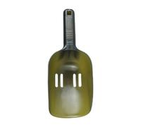 Bait Shovel, Scoop Spoon, Portable Compact Size Non Slip Grip Handle with Drain Hole Design, Fishing Feed Scoops for Shoreline, Kayak, Beach, River, Lake, Pond, Color Green