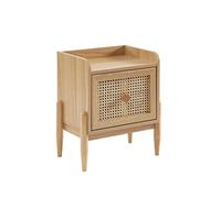BAÏTA Comodino per bambini Pablo effetto rovere e cannage rattan