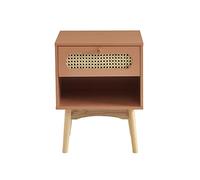 BAÏTA Comodino SIXTINE Terracotta e cannage rattan