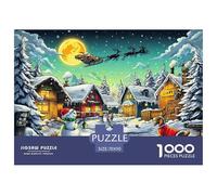 Baita di Natale Puzzle Da 1000 Pezzi Per Adulti E Bambini - Puzzle Ad Alta Difficoltà,Giochi Stimolanti Per Tutta La Famiglia 70x50cm/1000pcs