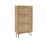 BAÏTA Scarpiera INES effetto rovere e cannage rattan