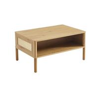 BAÏTA Tavolino Haida effetto rovere e rattan