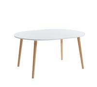 BAÏTA Tavolo da soggiorno, laccato bianco, L120-160cm Oracle