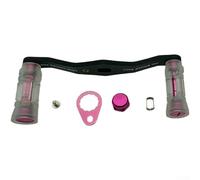 Baitcasting, pomello di ricambio per mulinello da pesca, in fibra di carbonio, foro centrale da 8 x 5 mm, ergonomico per una migliore presa (rosa)