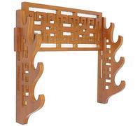 BAIWANLIN Supporto Spada Fatto di bambù Montaggio a Parete Display Espositore Katana Modello Hollow classico1-4 Tiers,4Tier