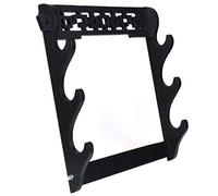 BAIWANLIN Supporto Spada Porta Montaggio a Parete Display Espositore Samurai Katana spadalunga Modello Hollow Classico nero1-6 Tiers,3Tier