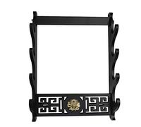 BAIWANLIN Supporto Spada Porta Montaggio a Parete Display Espositore Samurai Katana spadalunga Modello di Drago nero1-4 Tiers,4Tier
