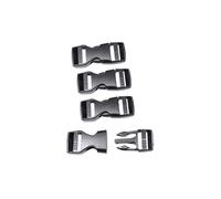 BAIWOAK 20 mm di larghezza e di doppia fibbia regolabile a sgancio rapido, 4 pezzi 20 mm doppia fibbia regolabile in plastica clip per cinghia