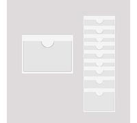 BAIWOAK Buste autoadesive trasparenti, trasparenti e autoadesive, per etichette e foto, per indici, pianificatori, armadi, scaffali, 10 pezzi (220 x 150 mm)