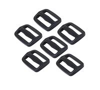 BAIWOAK Cursore a tri scorrevoli 25mm In Plastica Forte Tri Glide Scorrevoli Regolabile Fibbia Scorrevole Cinghia Cursori Regolatori per Zaino Cintura Cinghia Nero