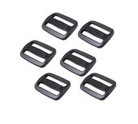 BAIWOAK Cursore a tri scorrevoli 38mm In Plastica Forte Tri Glide Scorrevoli Regolabile Fibbia Scorrevole Cinghia Cursori Regolatori per Zaino Cintura Cinghia Nero